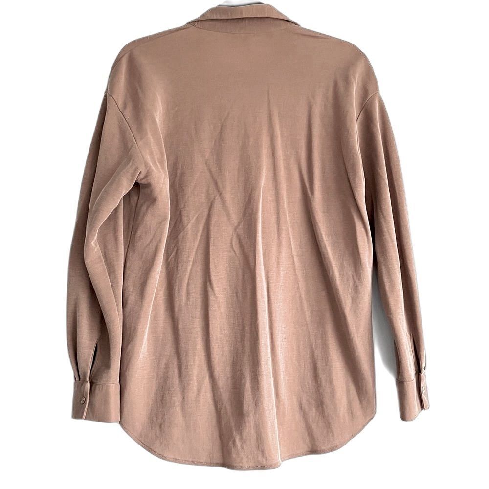 Massimo Dutti Tan Camel Buttondown Size Small - image 2